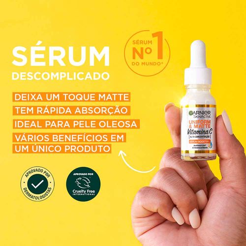 Garnier Skin Vitamina C Kit - Sérum + Hidratante Facial + Gel de Limpeza Facial