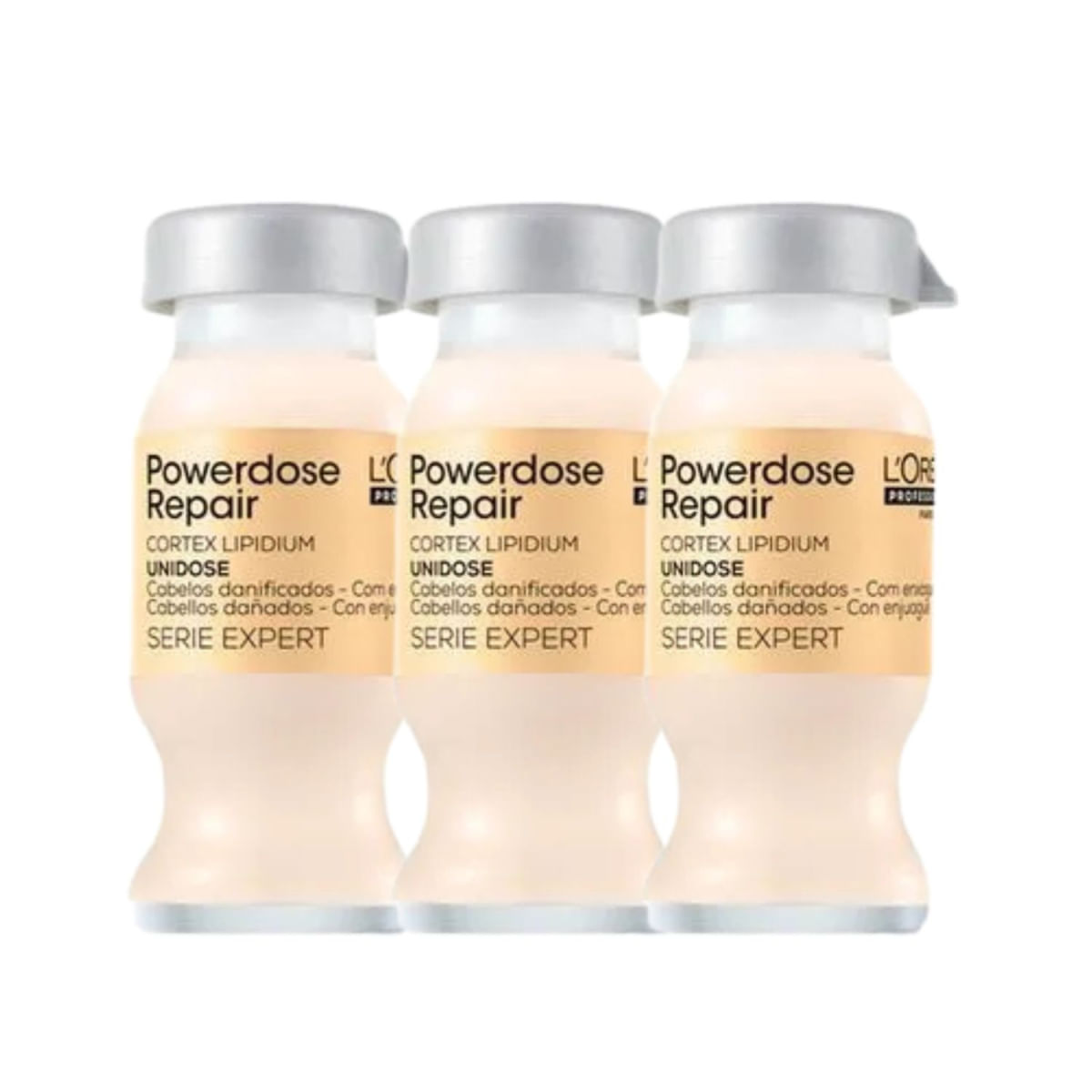 Kit Loreal com 3 Ampolas Powerdose Repair Lipidium 10 ml