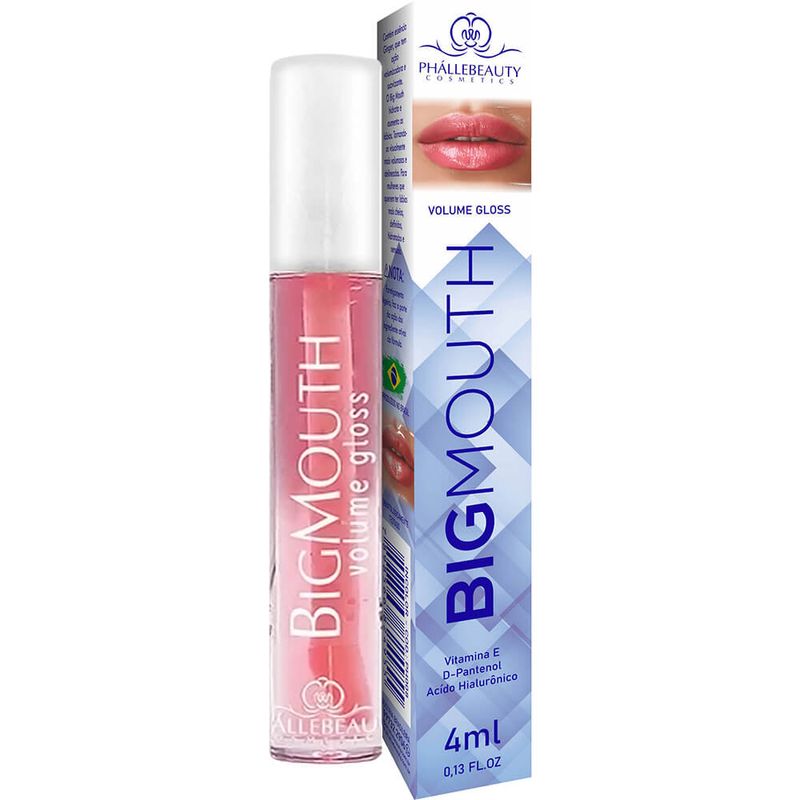 Phllebeauty Big Mouth - Gloss Labial Hidrata e Aumenta o Volume Rosa 4ml -  poca Cosmticos