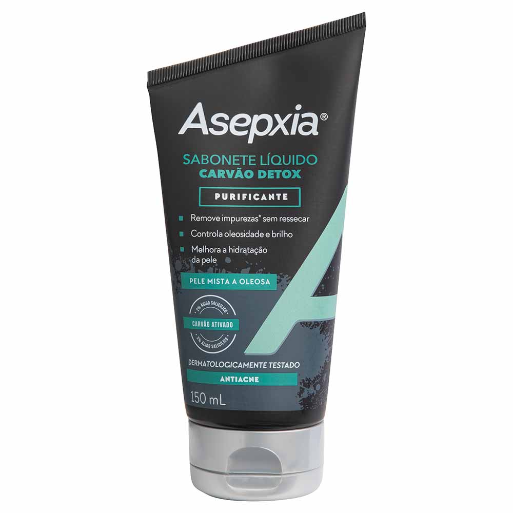 Asepxia Sabonete Líquido Carvão Detox