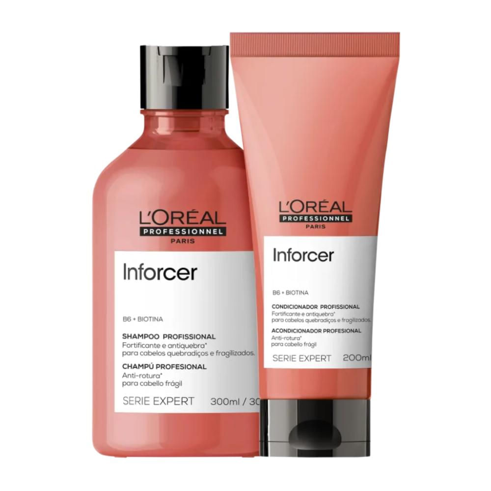 Kit Loreal Inforcer Shampoo 300ml + Condicionador 200ml