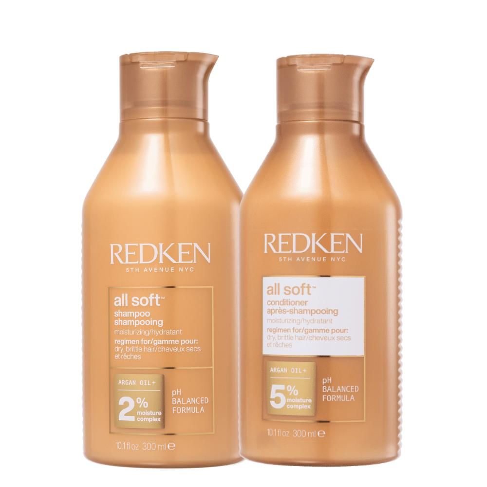 Kit Redken All Soft Shampoo 300ml + Condicionador 300ml