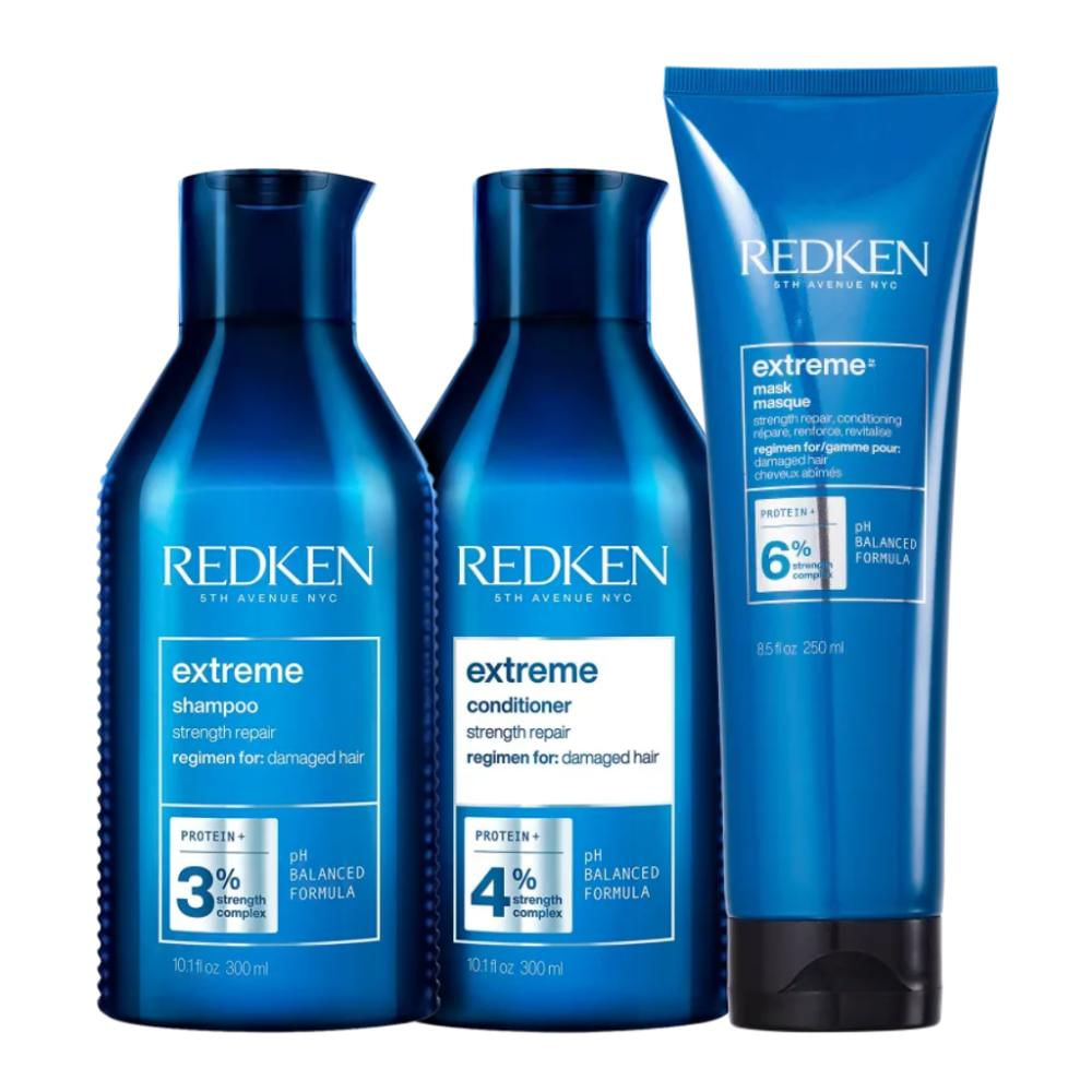 Kit Redken Extreme Shampoo 300ml + Condicionador 300ml +Máscara 250g
