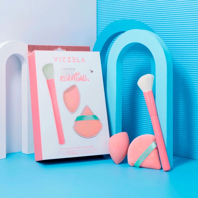 VOTERAS エッセンス 3本セット Kit Vizzela Essentials - 1 Pincel + 2 Esponjas de Maquiagem