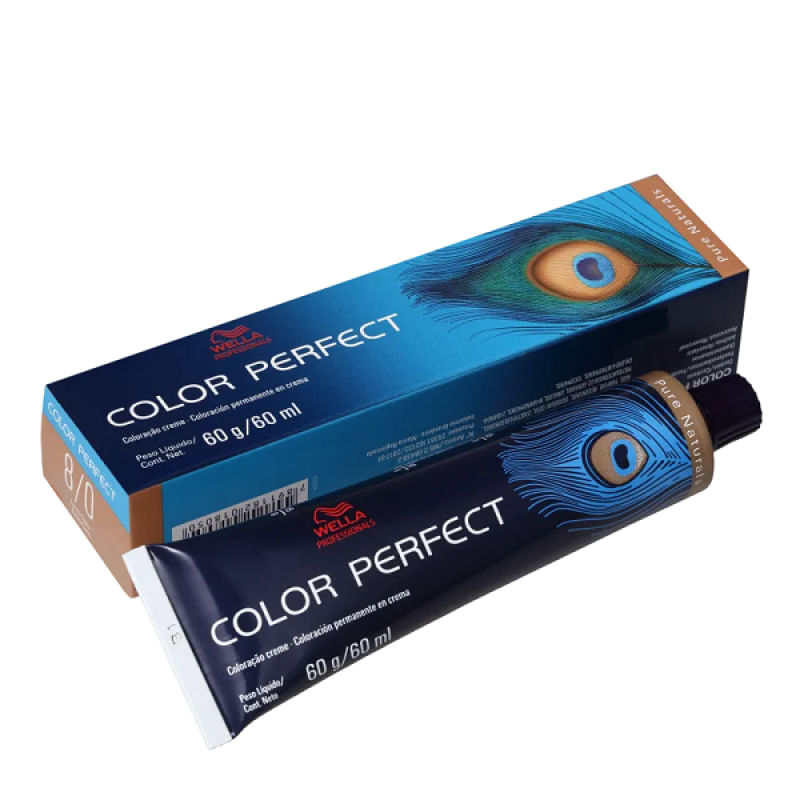 Wella Color Perfect 8.0 Louro Claro - Coloração Permanente 60g
