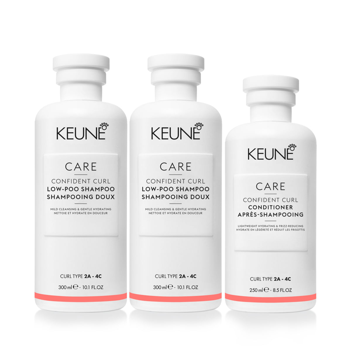 Kit Keune Care Confident Curl Shampoo Extra e Condicionador (3 produtos)