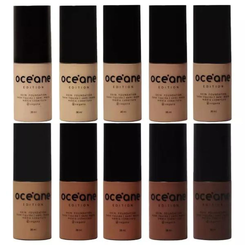 Base Líquida Escura Semi-matte Skin Foundation 550d Océane - Época