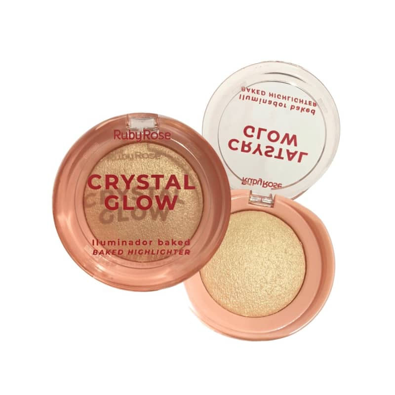 Ruby Rose Crystal Glow Cherry Red - Iluminador 6,5g