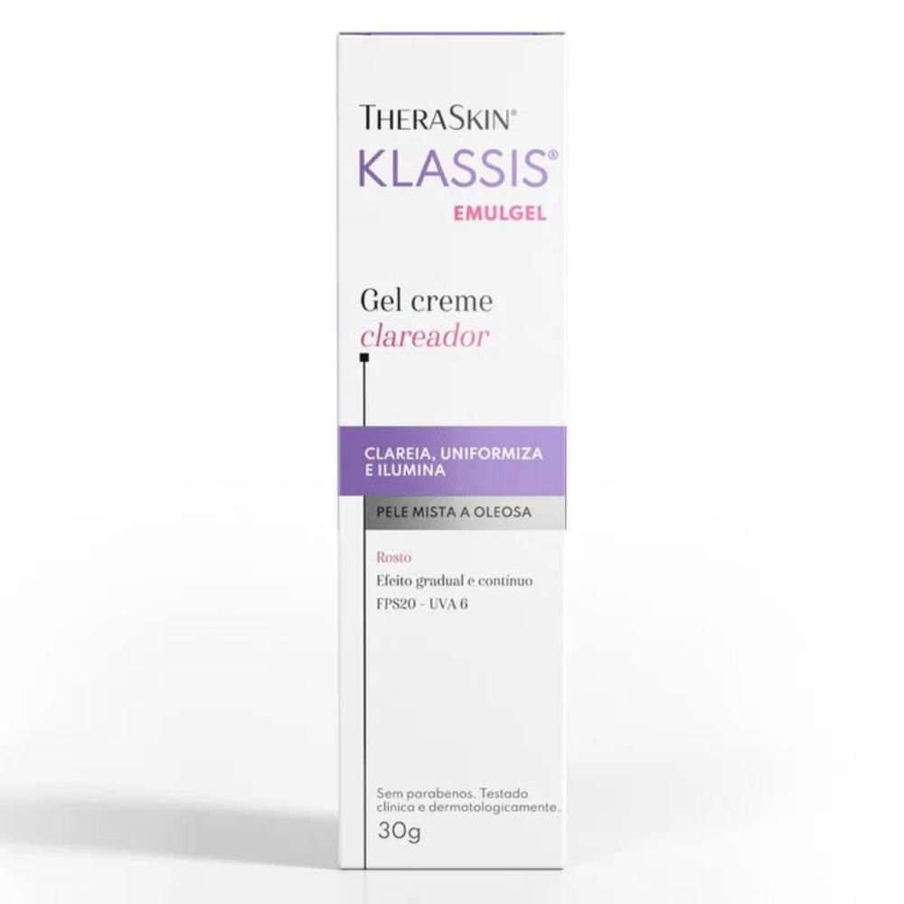 Klassis Emulgel Theraskin - Creme Clareador FPS20 - 30g - Época