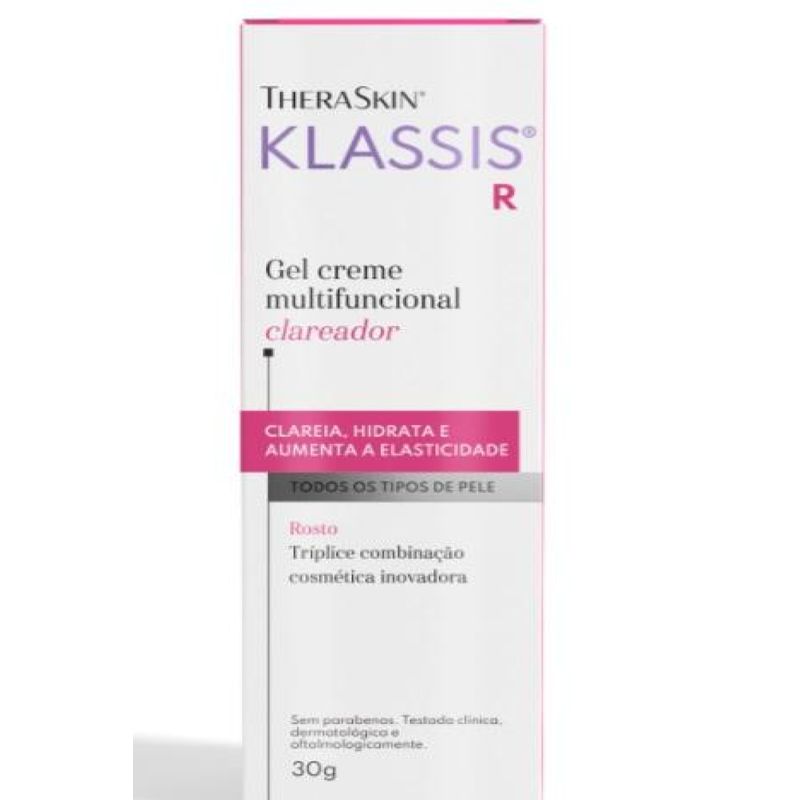 Klassis R Gel Creme Facial Multifuncional Clareador Theraskin 30g