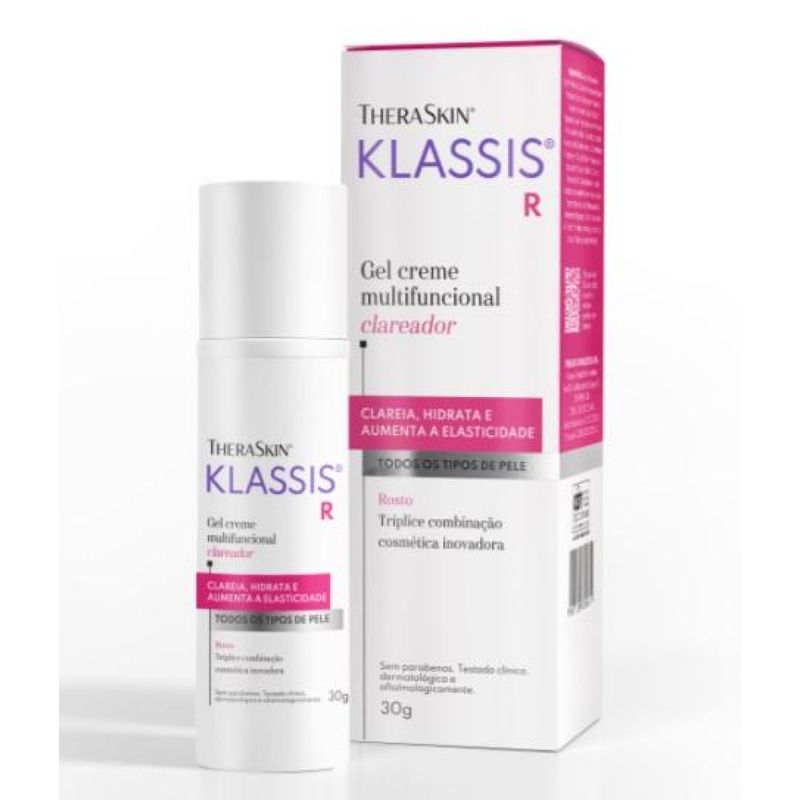 Klassis R Gel Creme Facial Multifuncional Clareador Theraskin 30g