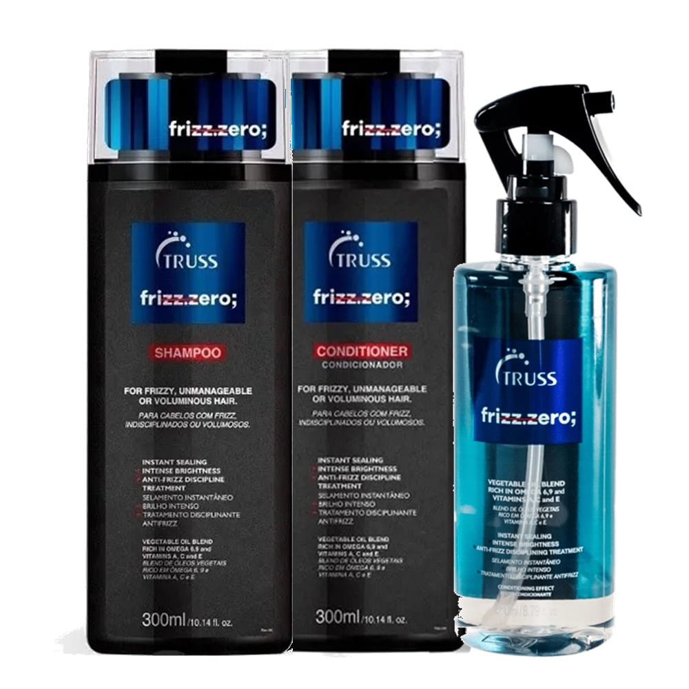 Kit Truss Frizz Zero Disciplinante 3 Produtos