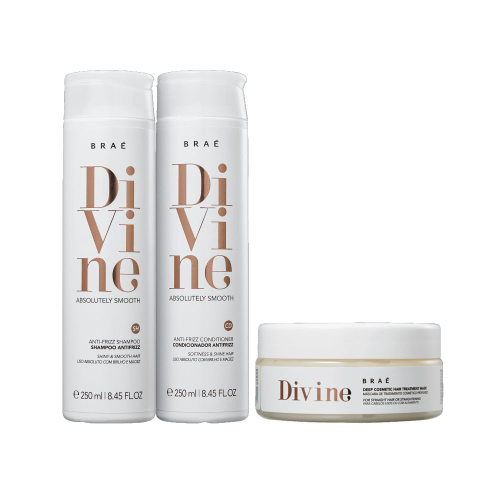 Braé Divine Anti Frizz Home Care Trio (3 Produtos)