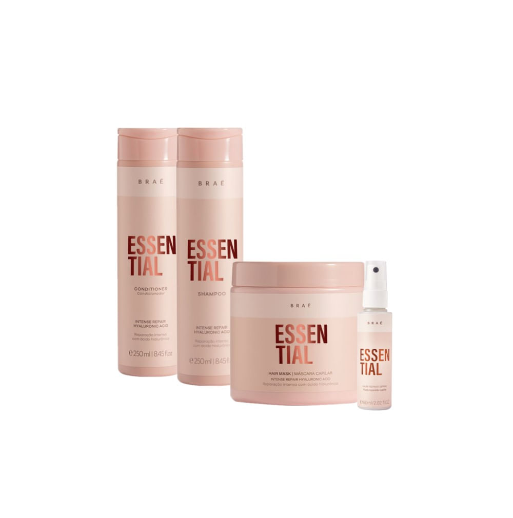 Kit Braé Essential Máscara e Mini Leavein 4 produtos