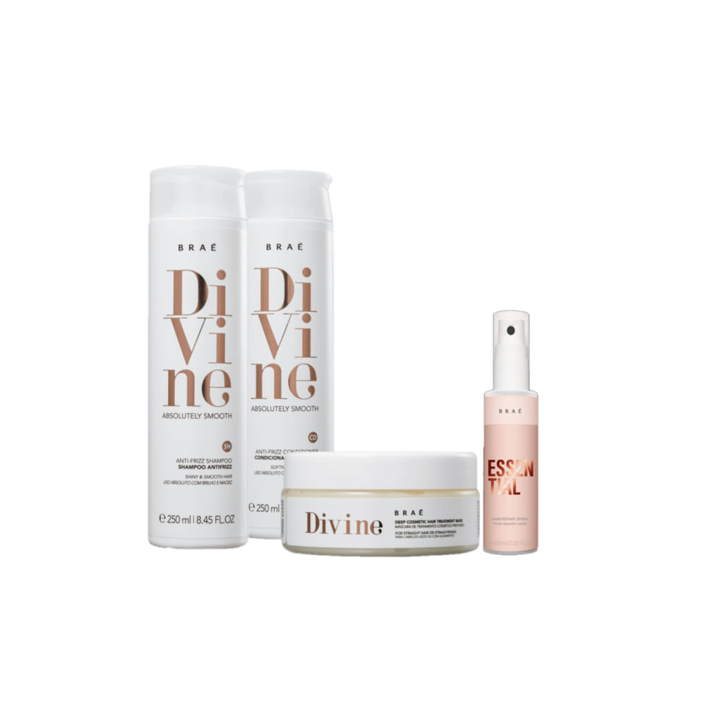 Kit Braé Divine Mini Essential Reparador 4 produtos