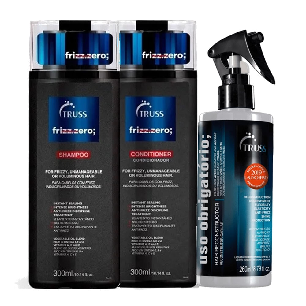 Kit Truss Frizz Zero Obrigatorio 3 Produtos