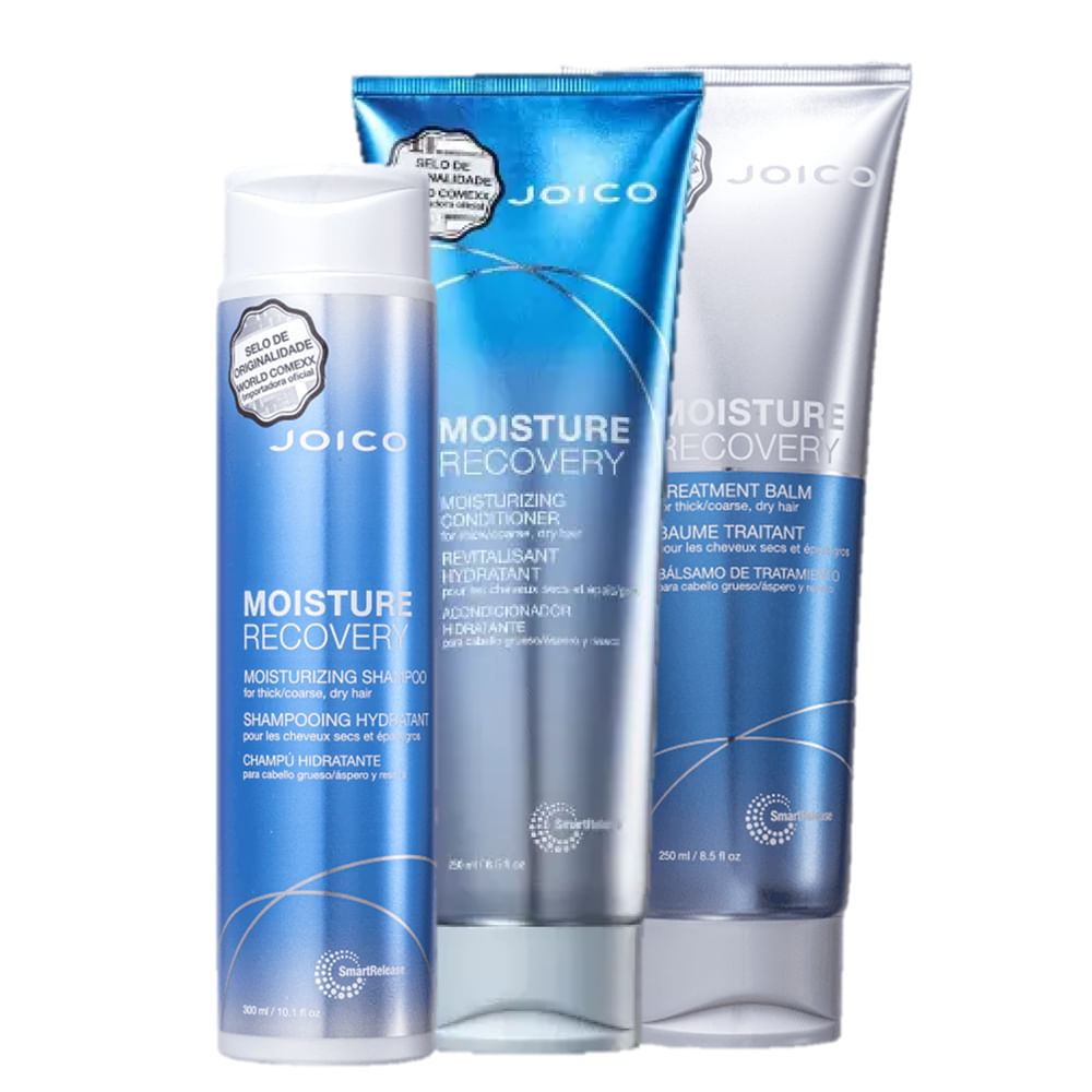Joico Moisture Recovery  Shampoo 300ml + Condicionador 250ml + Mascara 250ml