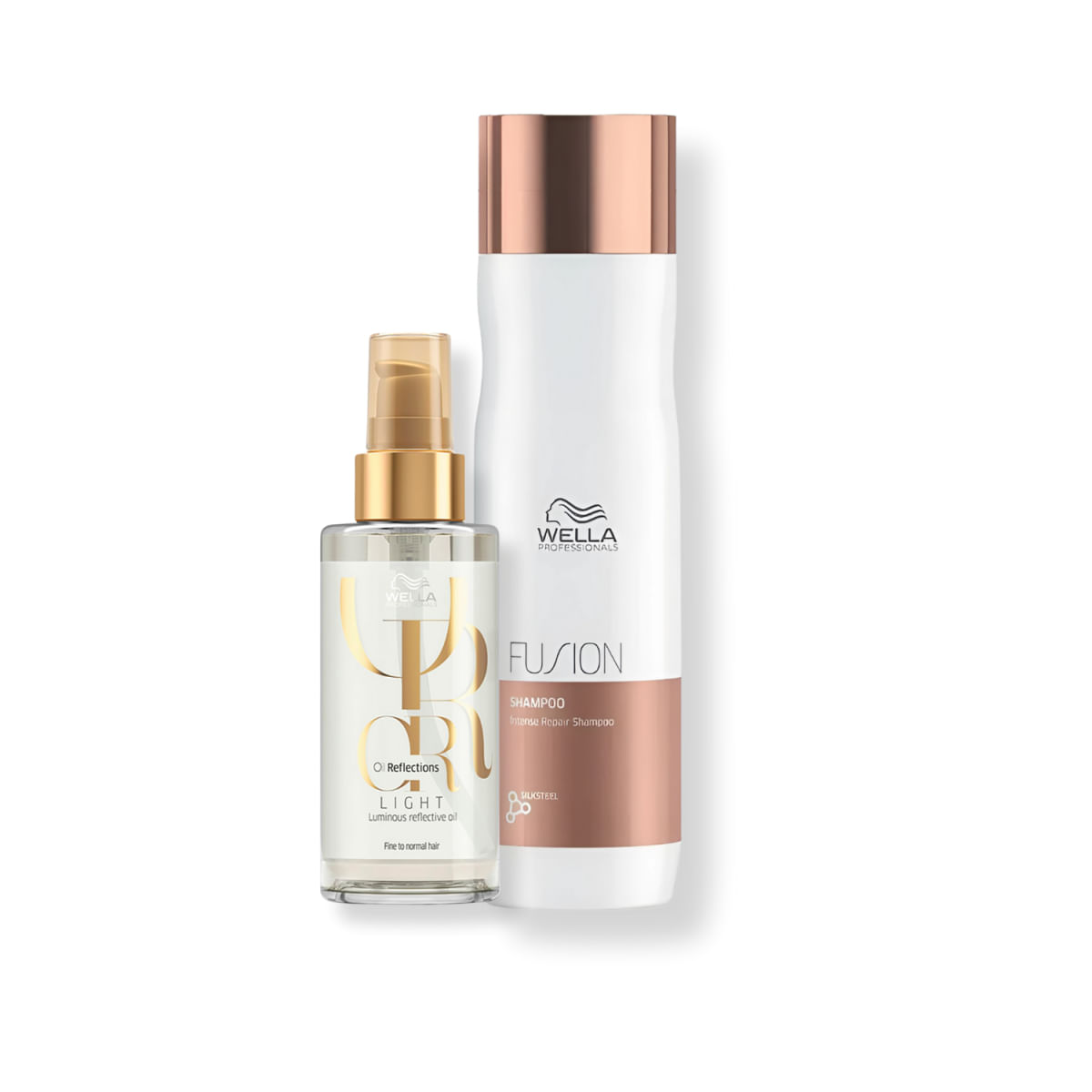 Kit com 2 Produtos: Wella Nutri-Fusion Shampoo + Óleo Light para Cabelos Danificados