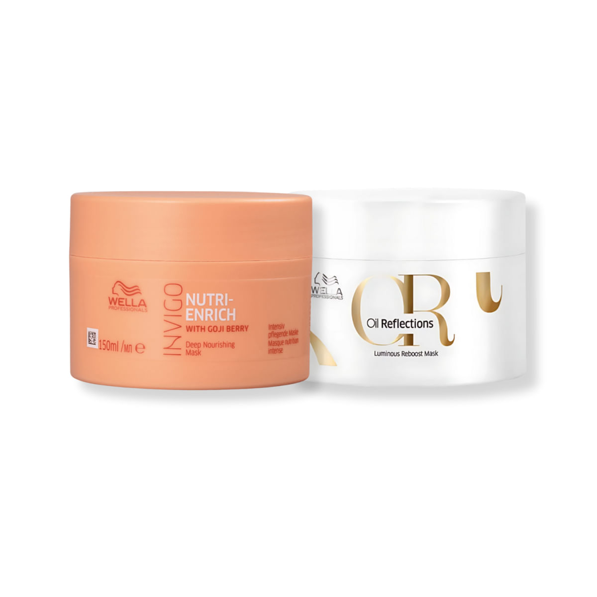 Kit Wella Máscara Oil Reflections 150g + Máscara de Nutrição Nutri-Enrich 150g