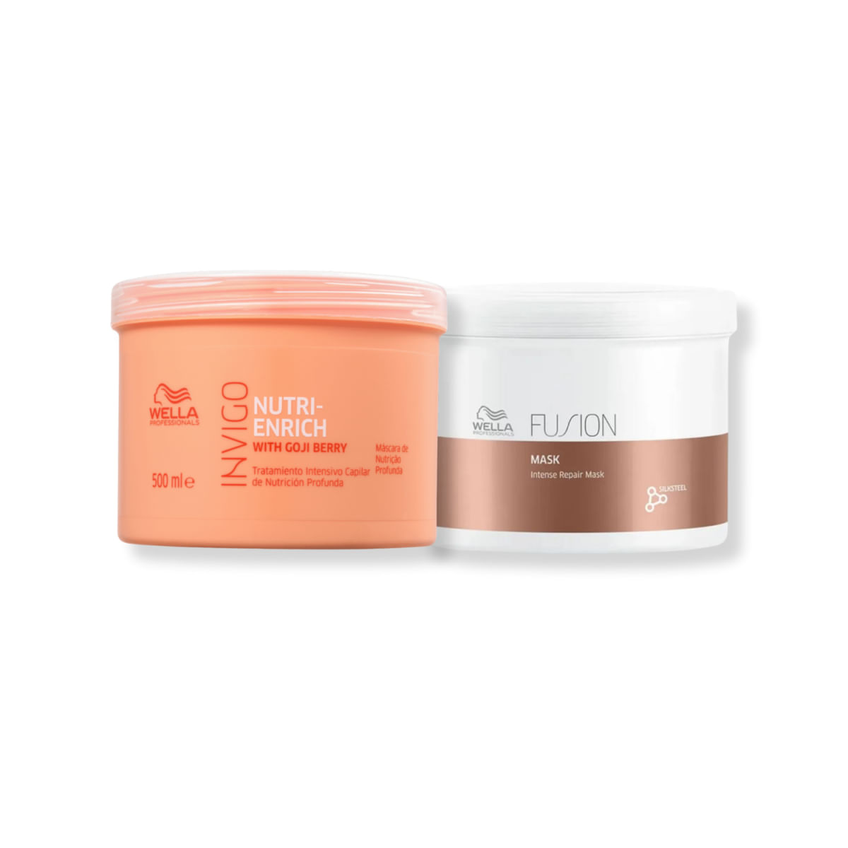 Kit Máscara Fusion Intense Repair 500ml + Máscara Enrich 500ml Wella