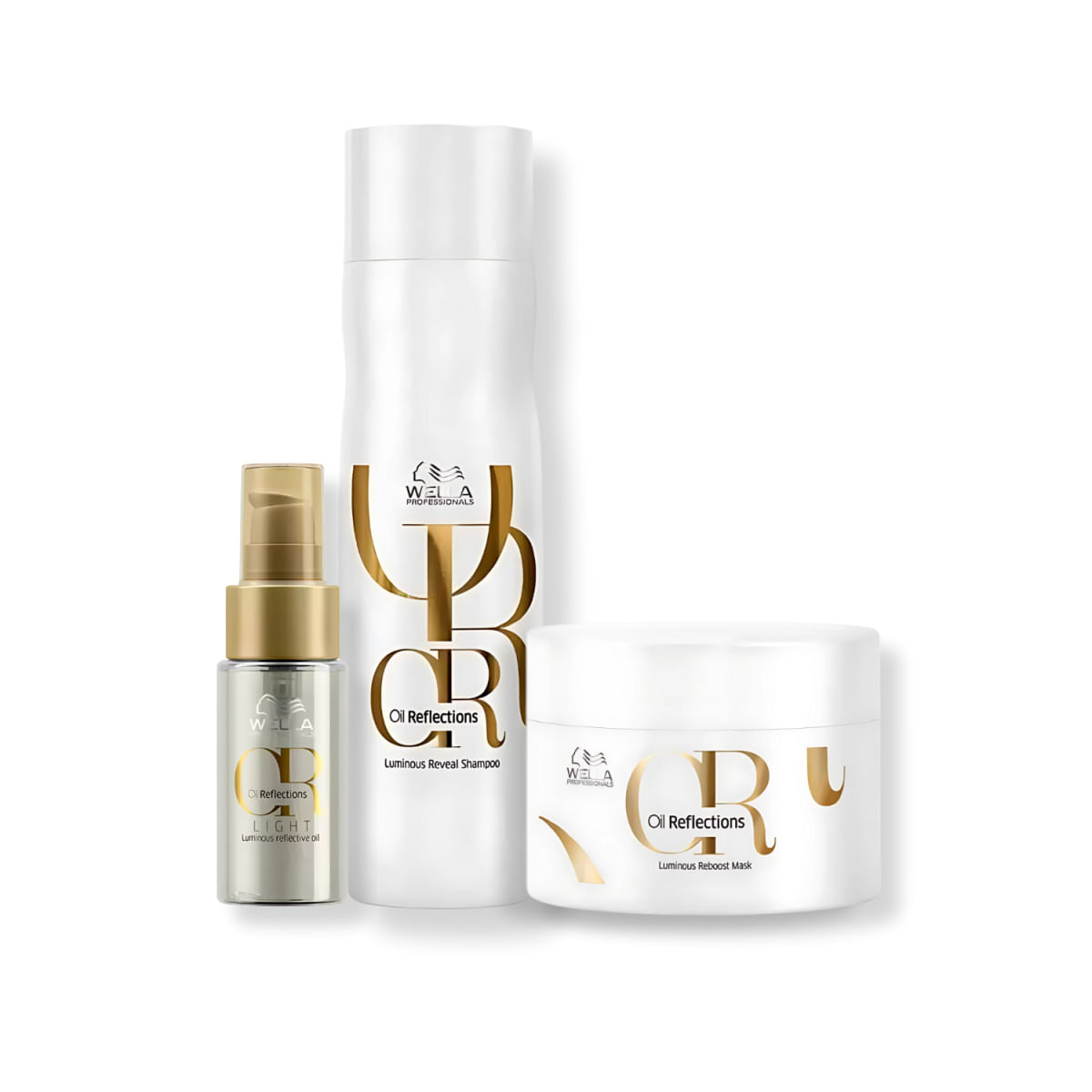 Kit com 3 Produtos: Wella-Oil Reflections Shampoo + Máscara + Óleo Light para Cabelos Secos