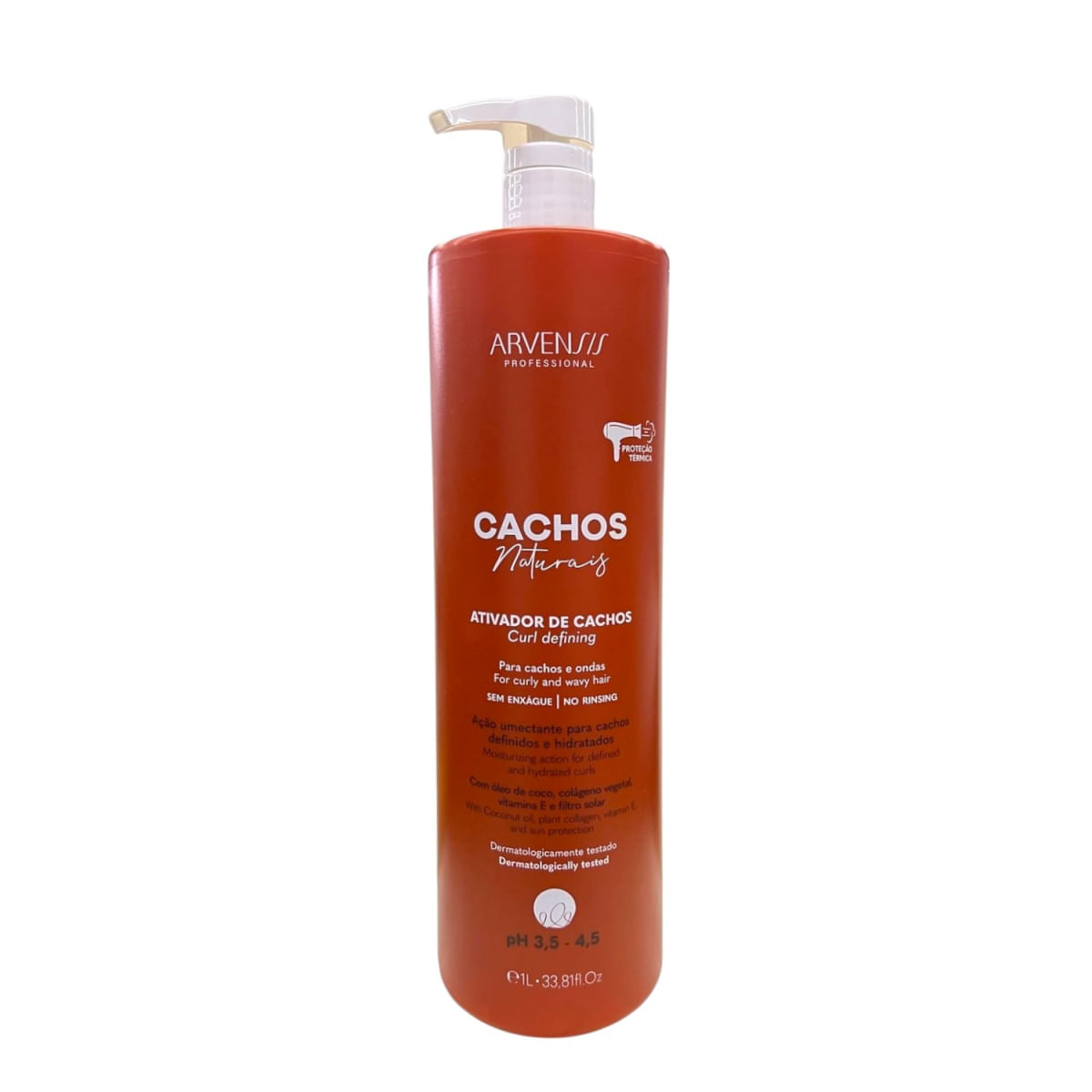 Arvensis Professional Cachos Naturais - Ativador De Cachos (Ondulados e Cacheados 1L