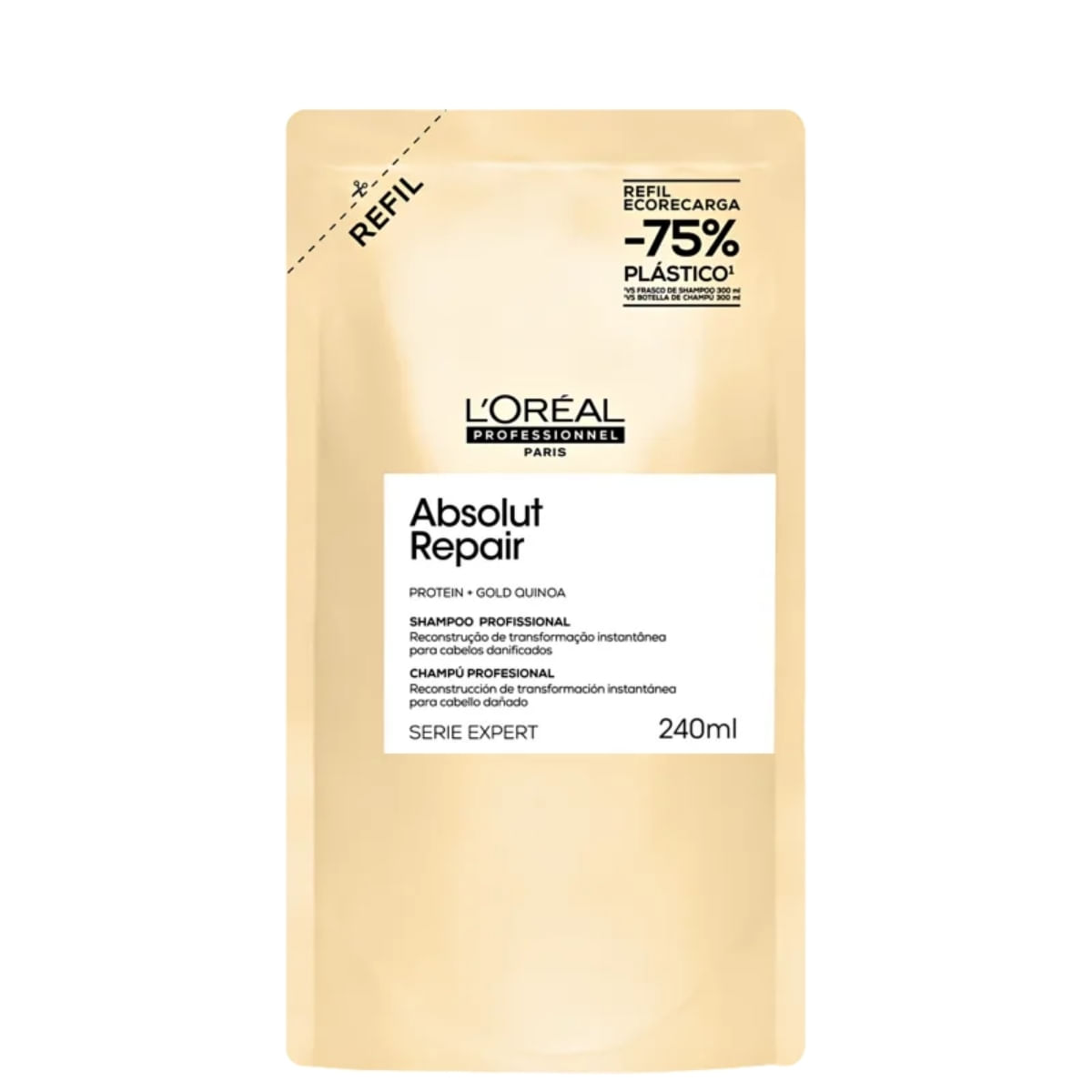 L'Oréal Professionnel Serie Expert Absolut Repair Gold Quinoa + Protein Refil - Shampoo 240ml