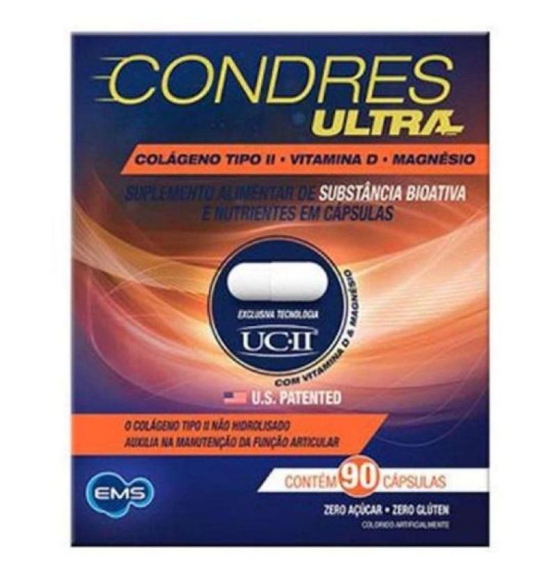 Suplemento Alimentar Condres Ultra Colágeno Tipo II + Vitamina D 90cps