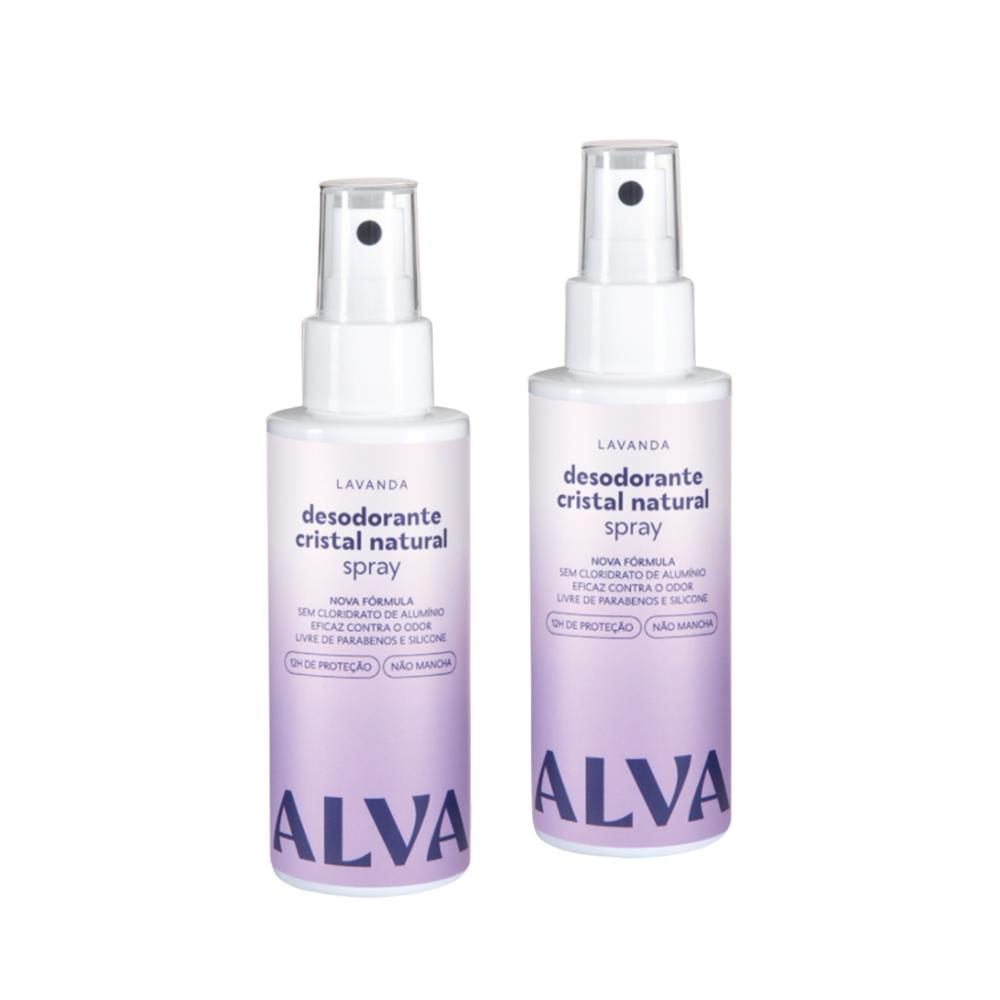 Kit Dupla Cristal 2 Desodorantes Cristal Spray Lavanda 120ml