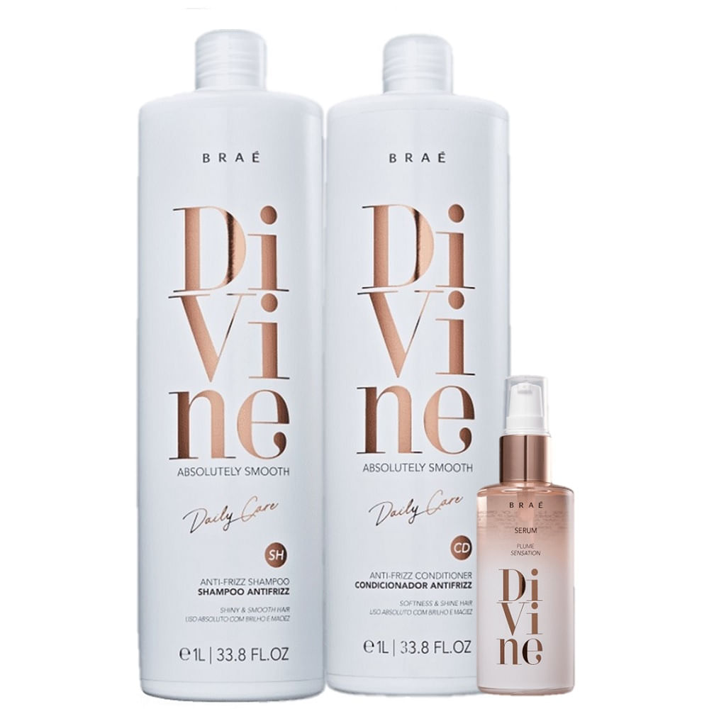 Kit BRAE Divine Acao AntiFrizz 3 Produtos