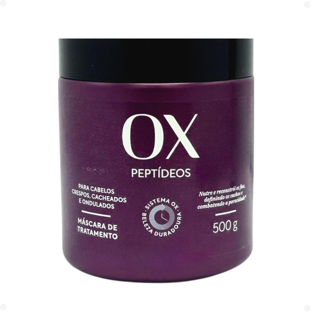 Máscara de Tratamento OX Peptídeos Para Cabelos Crespos, Ondulados e Cacheados 500g