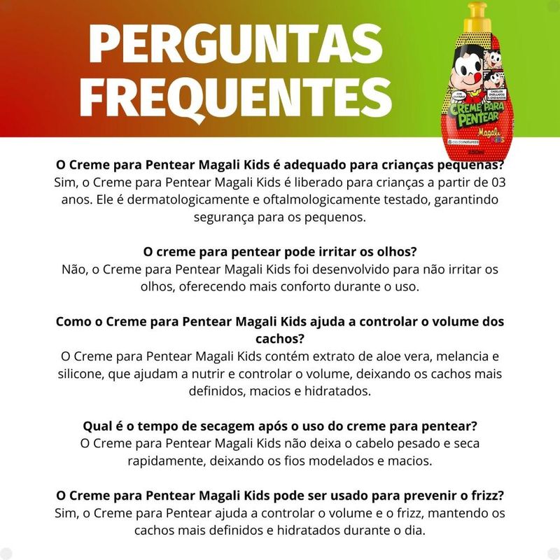 Creme para Pentear Cia da Natureza Magali Kids Cabelos Ondulados e