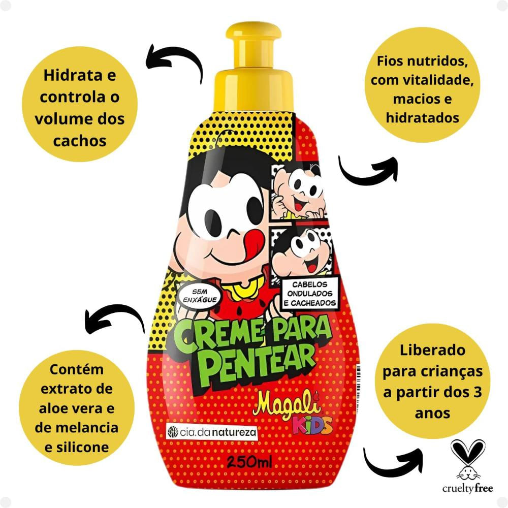 Creme para Pentear Cia da Natureza Magali Kids Cabelos Ondulados e