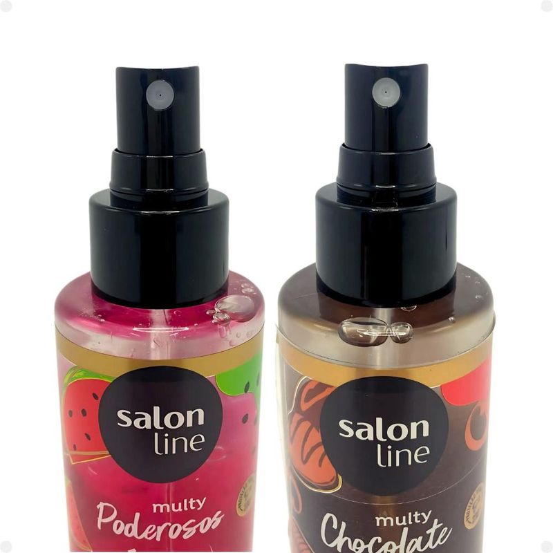Kit Óleo Bifásico Perfumado Multy Salon Line: 1 Chocolate e 1