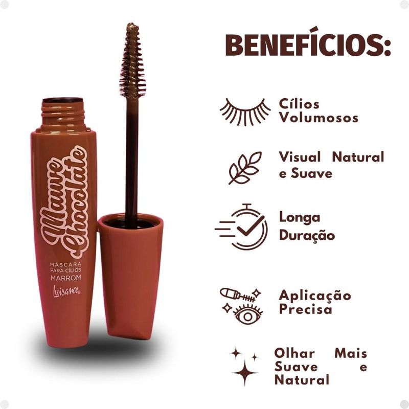 Máscara Para Cílios Marrom Luisance Mauve Chocolate 12ml - Época