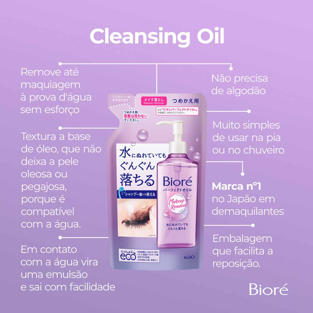 Óleo Demaquilante Facial Bioré - Cleansing Oil Refil