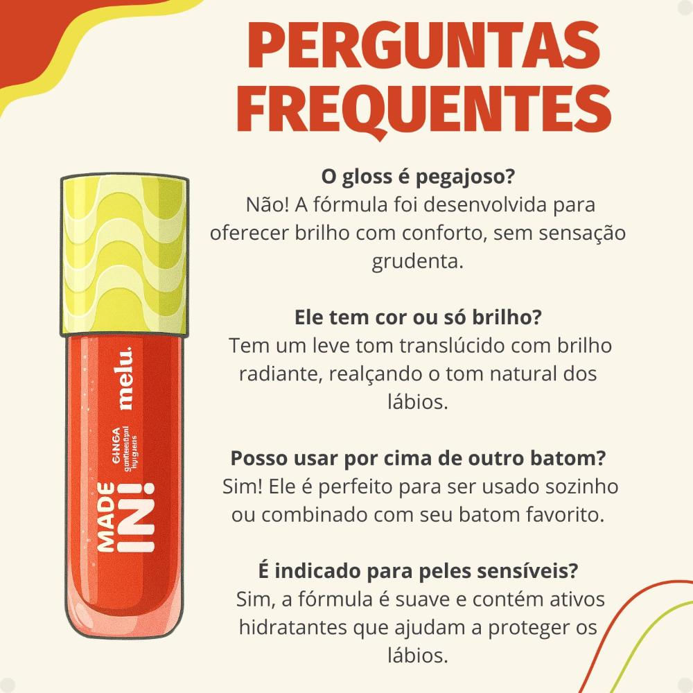 Gloss Labial Melu Made In! Ginga Borogodó RR-L6405-4 - Época
