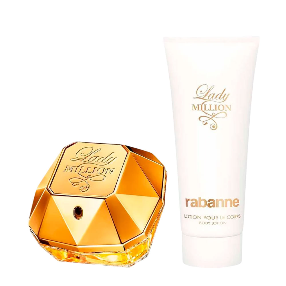 Kit Rabanne Lady Million Feminino Eau de Parfum 80ml BL 100ml