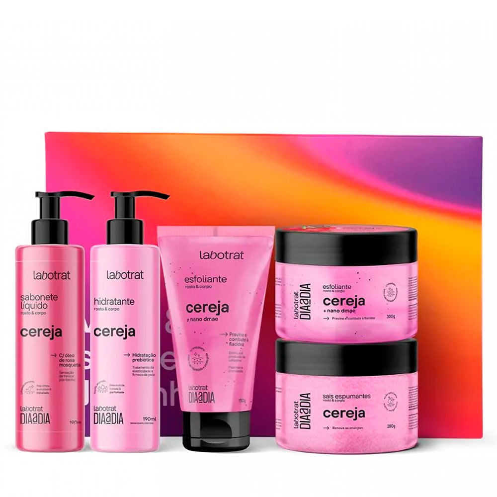 Kit Labotrat Dia A Dia Cereja Sabonete Líquido 190ml+Hidratante