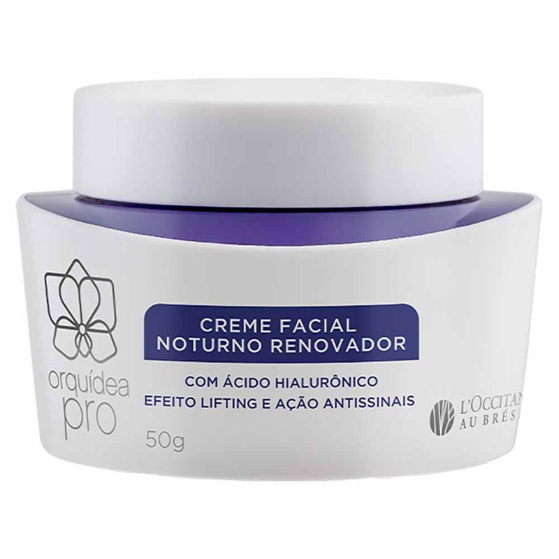 Creme Facial Noturno Renovador L'Occitane au Brésil Orquídea Pro