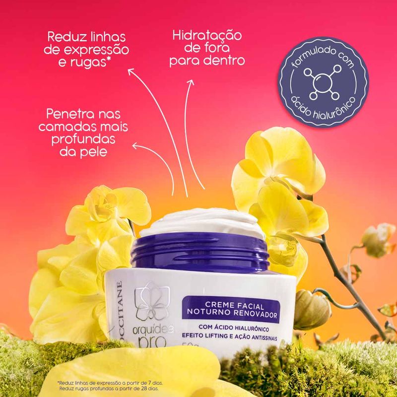Creme Facial Noturno Renovador L'Occitane au Brésil Orquídea Pro