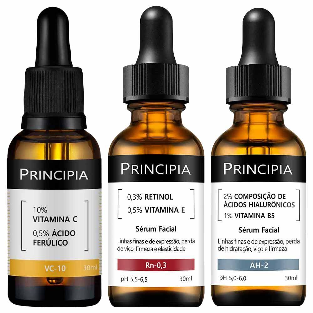 Principia Kit - Sérum AH-2 + Sérum VC-10 + Sérum Rn-0,3