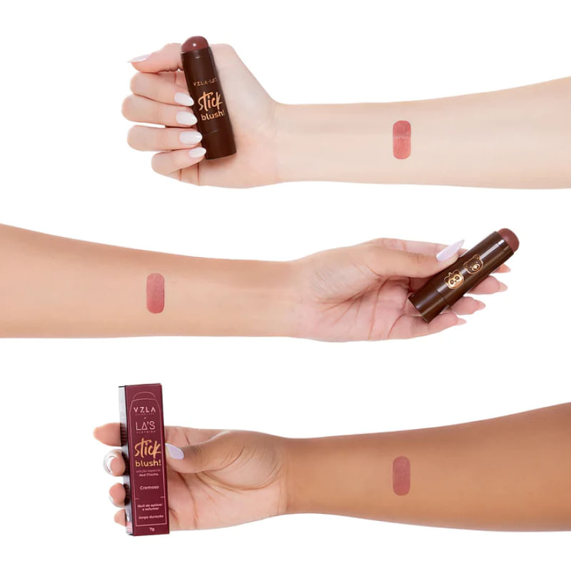 Vizzela + LAs Stick Blush! Red Mocha - Blush em Bastão 7g - Época