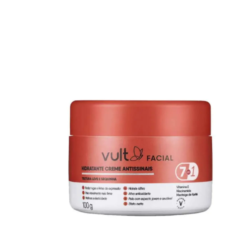 Vult Hidratante Facial Creme Antissinais 100g
