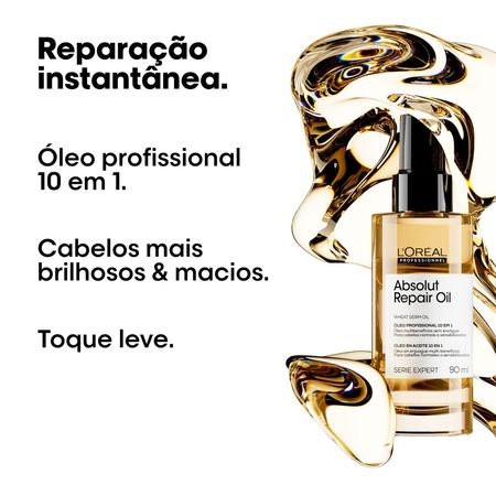 Óleo-Capilar-Multi-Benefícios-10-em-1-para-Cabelos-Secos-e-Danificados-L'Oréal-Professionnel-Absolut-Repair-90ml--2