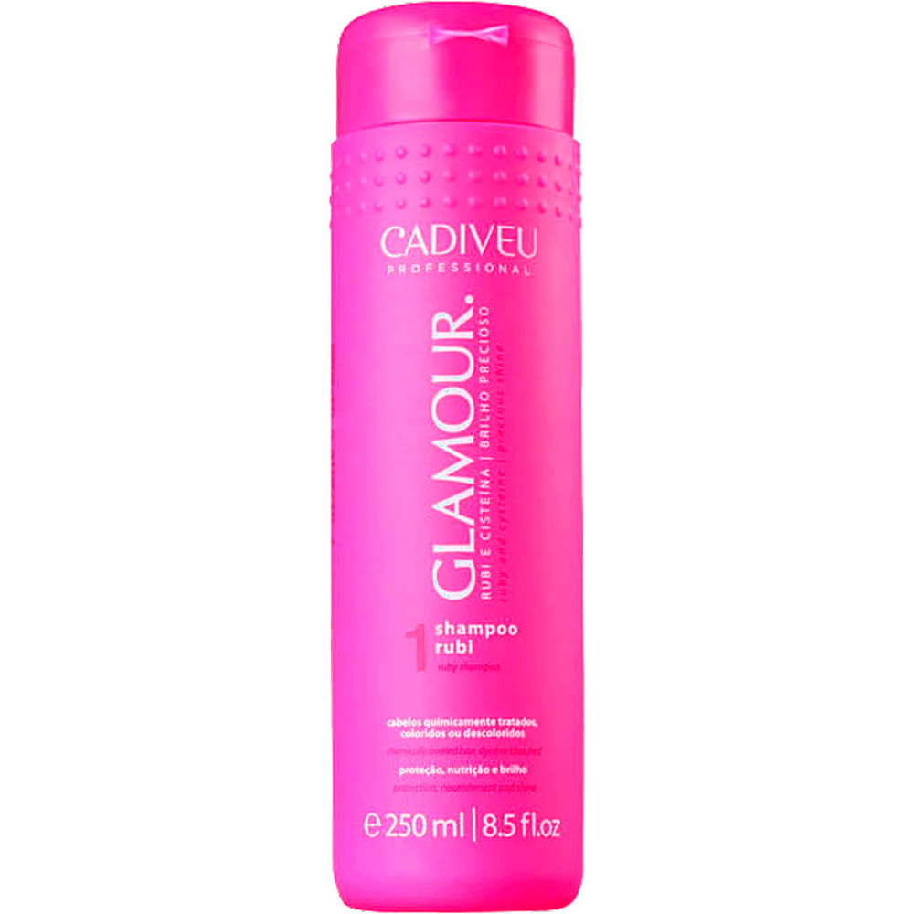 Cadiveu Professional Glamour - Shampoo Rubi para Quimicamente Tratados 250ml