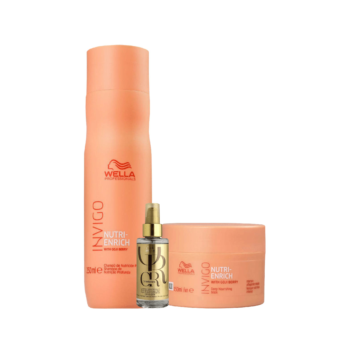 Nutri Enrich Shampoo + Máscara + Oil Reflections - Wella