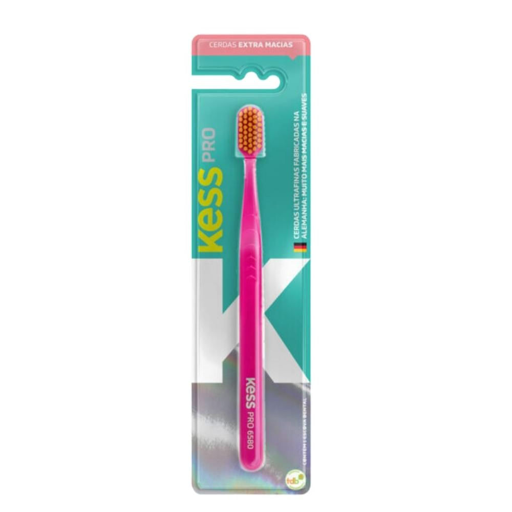 Escova Dental Extra Macia Kess Pro Pocket Belliz Rosa