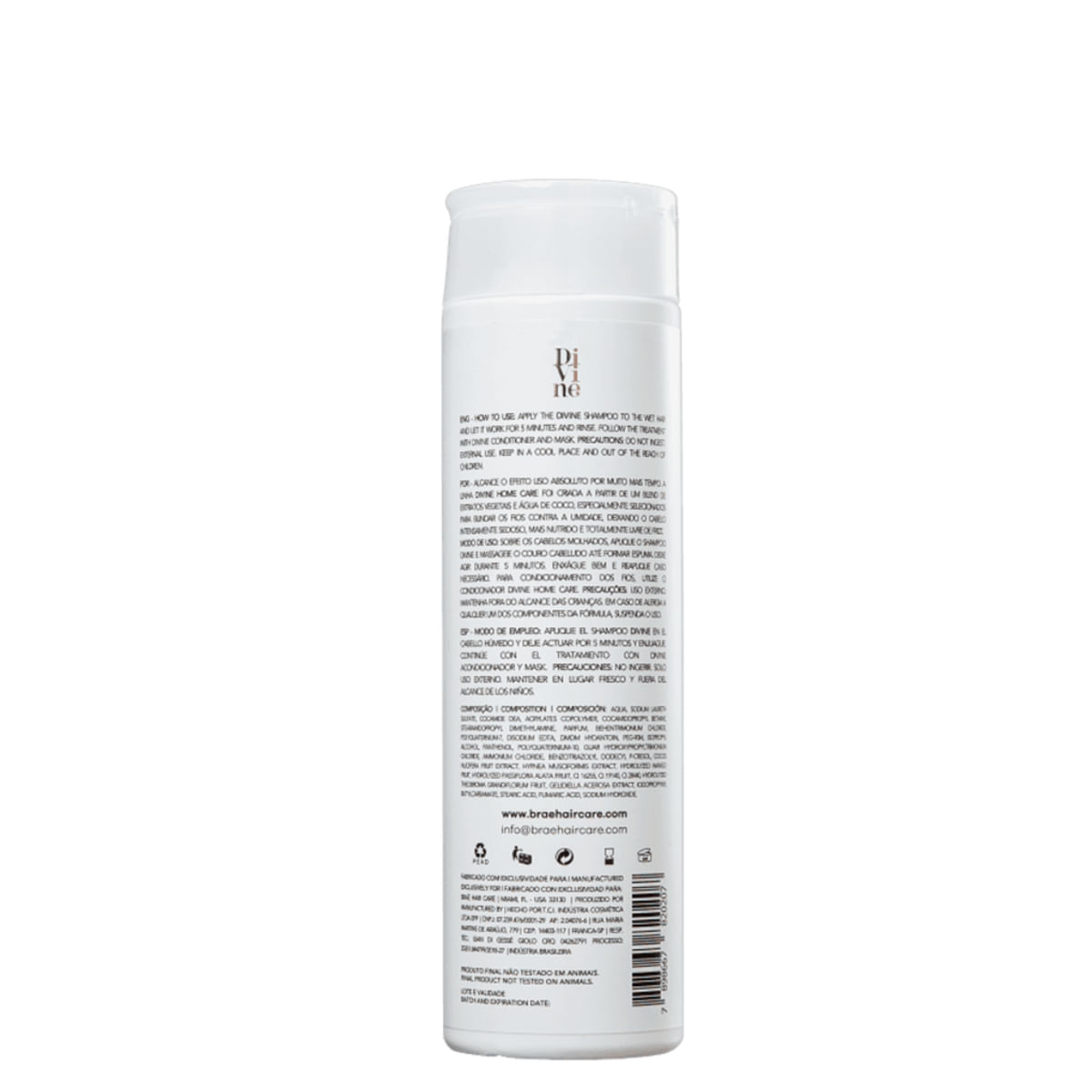 Shampoo Anti-Frizz BRAÉ Divine - 250ml