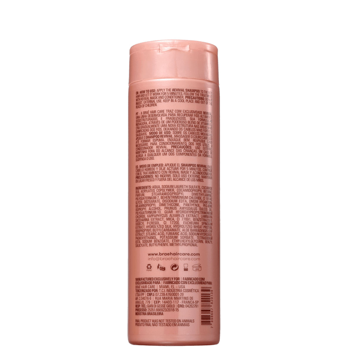 Shampoo BRAÉ Revival Reconstrutor - 250ml